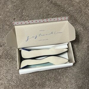 Rothy's Cream and Blue Women's Flats